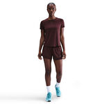Nike ODZIEŻ Nike Dri-Fit One Mid Rise 2in1 3in Szorty Kobiety - ciemnoczerwony, srebrny